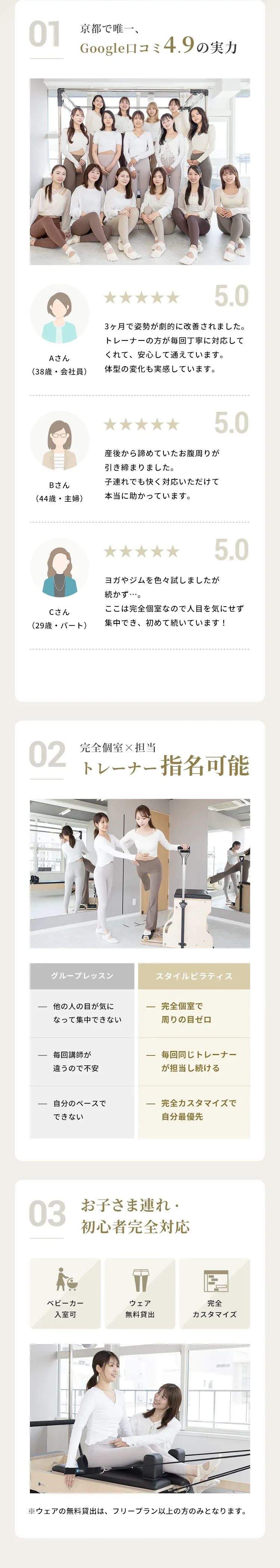 選ばれる理由とGoogle口コミ